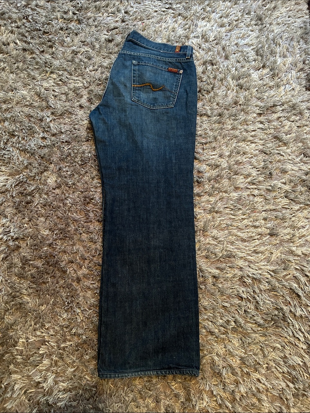 7 For All Mankind Dark Blue Bootcut Jeans